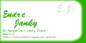 endre janky business card